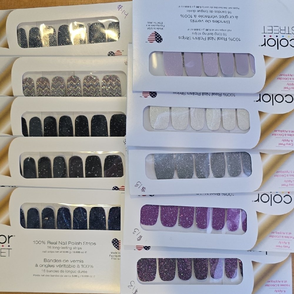 Color Street Glitter Nail Strips Collection